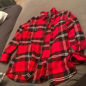 Chaps size large zip up flannel